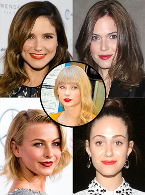 Red Lips Trend, Julianne Hough, Emmy Rossum, Sophia Bush, Taylor Swift, Mandy Moore Red Lips Trend, Julianne Hough, Emmy Rossum, Sophia Bush, Taylor Swift, Mandy Moore